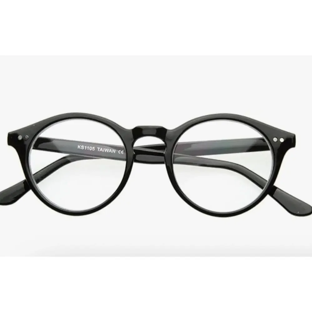 Vintage Inspired Clear Lens Small Circle Round Glasses Zero UV 50s